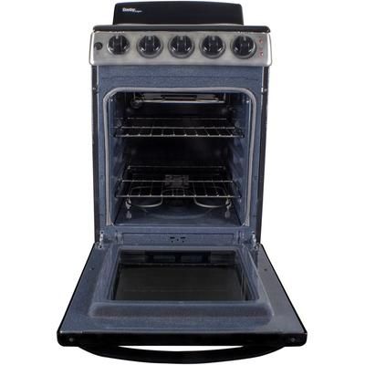 Designer 20-In. Electric Range with Coil Elements and 2.3-Cu. Ft. Oven Capacity in Stainless Steel / Black - Danby DER202BSS