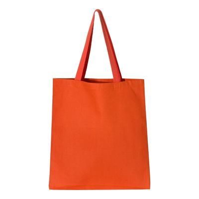 Q-Tees Q800 Promotional Tote Bag in Orange | Canvas Q0800