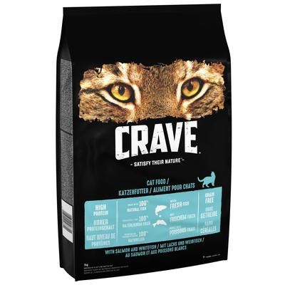 2x7kg Salmon & Whitefish Adult Crave Dry Cat Food