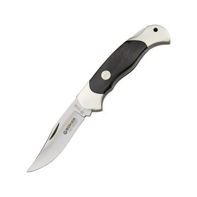 Boker Lockback Horn Folding Knife 440C stainless clip point blade Buffalo horn handle 112007