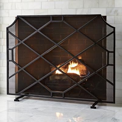 Beckett Fireplace Screen - Frontgate