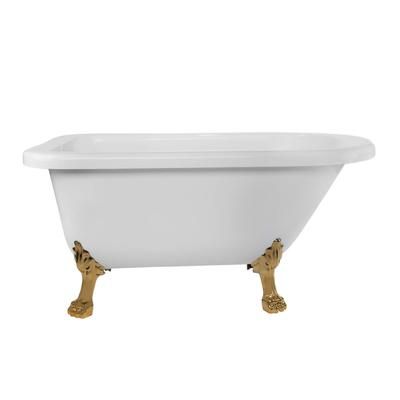 Randolph Morris Stratford 59 Inch Acrylic Classic Clawfoot Tub - No Faucet Drillings - Lion Paw Feet RMA60RT0WLPBB