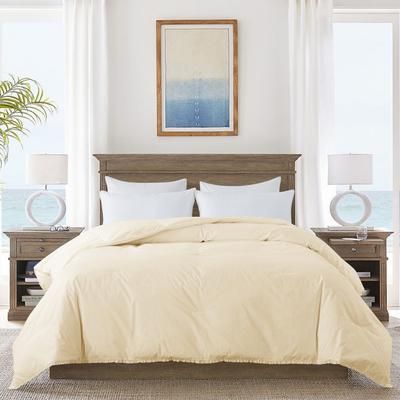 Ruffled Edge Down Comforter by St. James Home in Ivory Cream (Size KING)