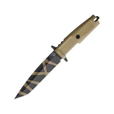 Extrema Ratio Col Moschin Desert Warfare Knife 6.25" partially serrated Bohler N690 stainless tan Desert tan Forprene handle 0125DW