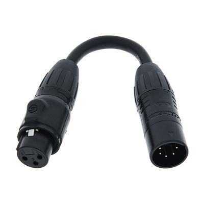 ADJ DMX 3-pin F to 5-pin M IP65