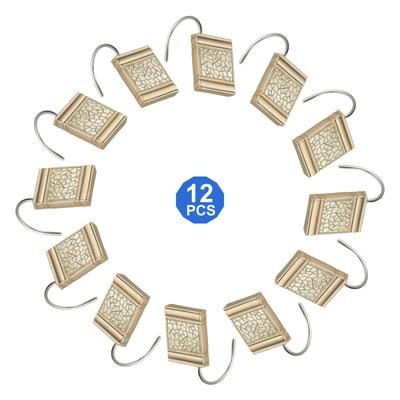 Sinatra Shower Hooks by POPULAR BATH in Champagne Gold