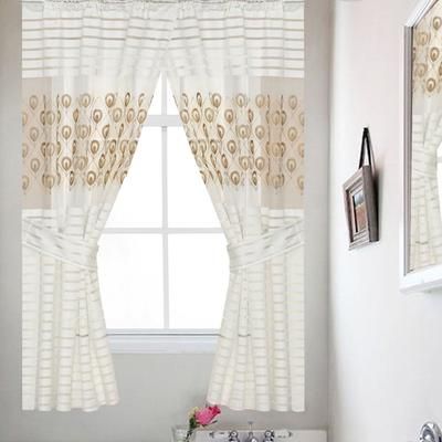 Seraphina Window Curtain by POPULAR BATH in Beige Gold