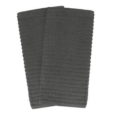 Royale 2Pk Solid Kitchen Towel by RITZ in Graphite