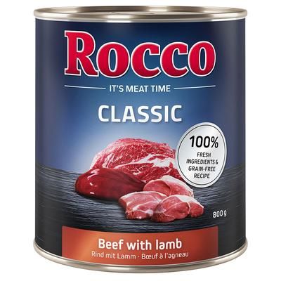6x800g Beef with Lamb Classic Rocco Wet Dog Food