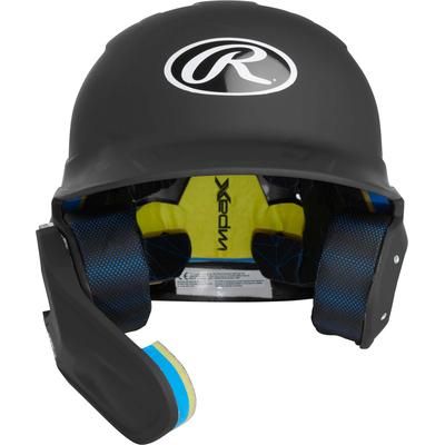 Rawlings Mach Matte Junior Baseball Batting Helmet with Adjustable Face Guard Black