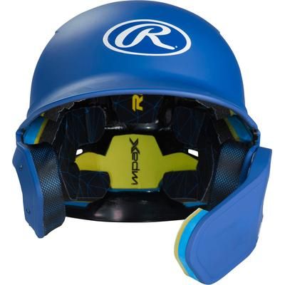 Rawlings Mach Matte Junior Baseball Batting Helmet with Adjustable Face Guard Royal