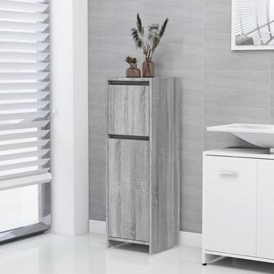 vidaXL Armadietto Bagno Grigio Sonoma 30x30x95 cm in Legno Multistrato