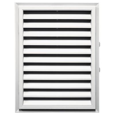 Mid America Vinyl Rectangle Gable Vents 18 Inch x 24 Inch 117 Bright White