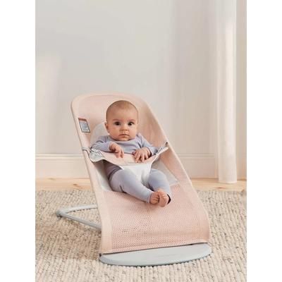 BabyBjrn Bouncer Balance Soft, Light Gray Frame Mesh Pearly Pink/Grey