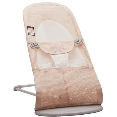 BabyBjrn Bouncer Balance Soft, Light Gray Frame Mesh Pearly Pink/Grey