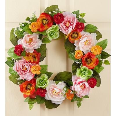 1-800-Flowers Everyday Gift Delivery Garden Delight Wreath - 22' | Happiness Delivered To Their Door