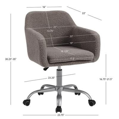 Rylen OFFICE CHAIR GREY - Linon OC119GRY01U