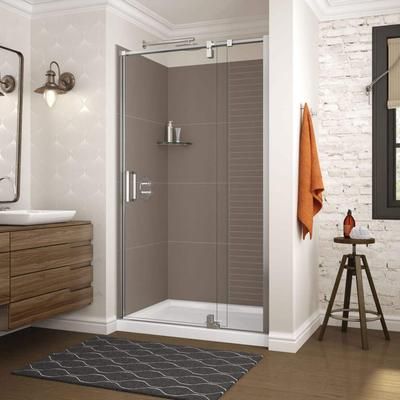 Maax Utile Alcove 48 x 36 Erosion Shower Wall - Taupe 107460-306-512