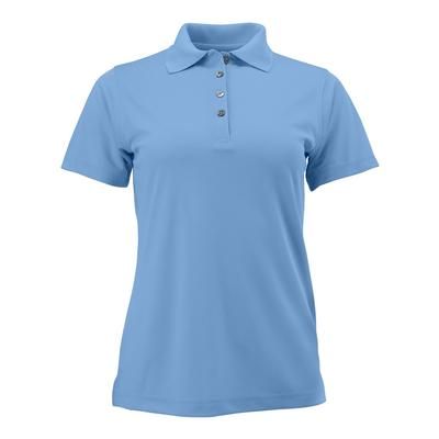 Paragon SM0104 Women's Saratoga Performance Mini Mesh Polo Shirt in Bimini Blue size Large | Microfiber polyester 104