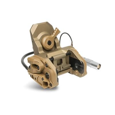 Wilcox DPAM NVG Mount/Quick Release Shroud Interface Plate/LEMO Pigtail Storage for HGU-56/SPH Tan 62100G07-T
