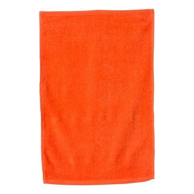 Q-Tees T300 Deluxe Hemmed Hand Towel in Orange | Cotton