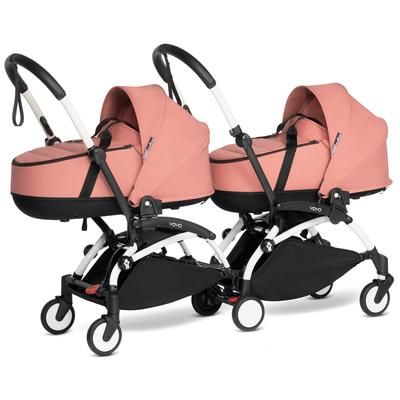 Babyzen YOYO Connect Double Stroller Bassinet / Bassinet Bundle - White / Ginger