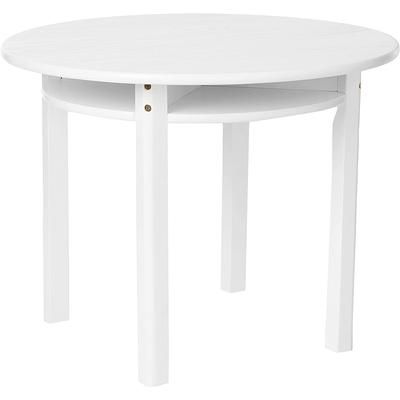 Lipper International Round Table with Shelf and 2 Chairs - White