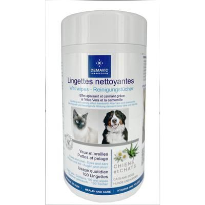100 Demavic Pet Wipes for Cats and Dogs