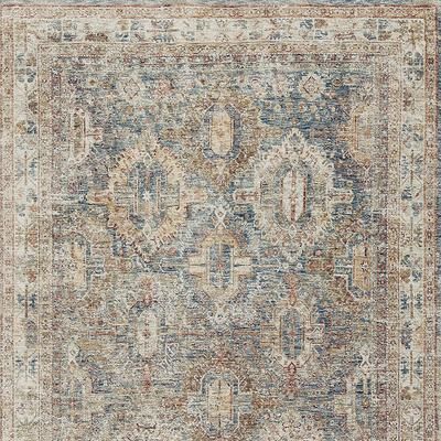 Hana Performance Rug - Blue, Blue/2'3" X 10'2" - Grandin Road