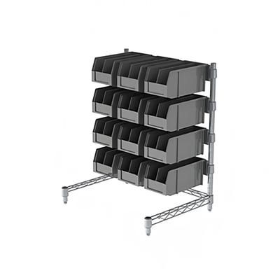 Metro CR1824DTCT Condiment Organizer w/ (12) Bins - Gray, Black