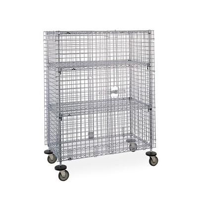 Metro SEC56S-SD Super Erecta 65" Mobile Security Cage, 27 1/4"D, Stainless Steel