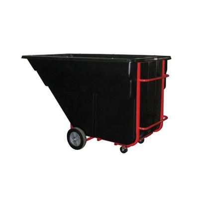 Rubbermaid FG102500 1 1/2 cu yd Trash Cart w/ 1200 lb Capacity, Black, Pneumatic Wheels
