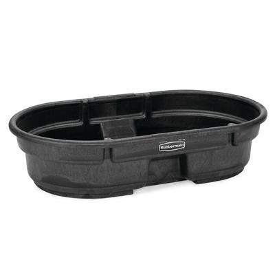 Rubbermaid FG424300 BLA 50 gal Stock Tank - Oval, Structural Foam, Black