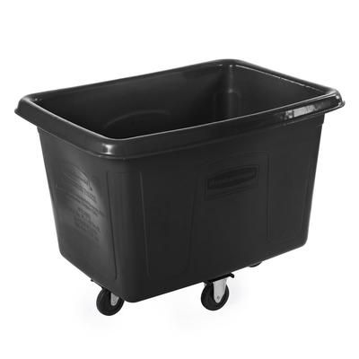 Rubbermaid FG461400 BLA 1/2 cu yd Trash Cart w/ 500 lb Capacity, Black, 500-lb. Capacity