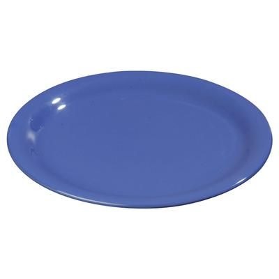 Carlisle 3300414 9" Round Melamine Dinner Plate, Ocean Blue, Narrow Rim