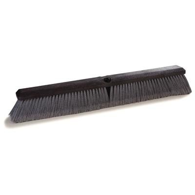 Carlisle 3620481823 18" Floor Sweep Head - Foam Block, Polypropylene, Gray, 3" Soft Fine Trim, Flagged Bristles, Black