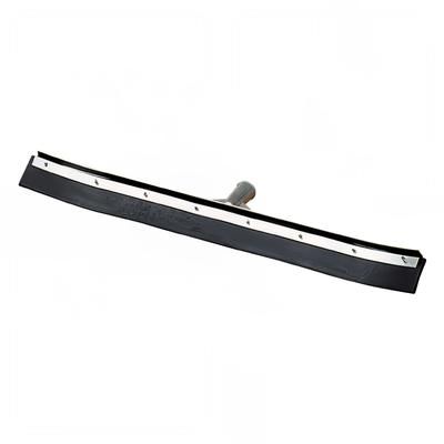 Carlisle 36324C00 24" Floor Squeegee Head - Single Rubber Blade, Metal Frame, Curved End, Black