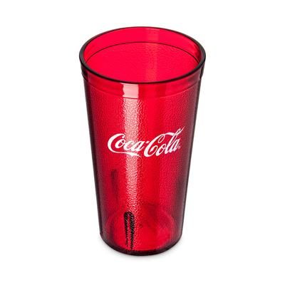 Carlisle 52163550D 16 oz Ruby Textured Coca Cola Plastic Tumbler