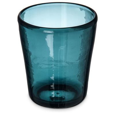 Carlisle MIN544015 14 oz Double Old Fashioned Glass - Tritan Plastic, Teal, Blue, 1 Dozen