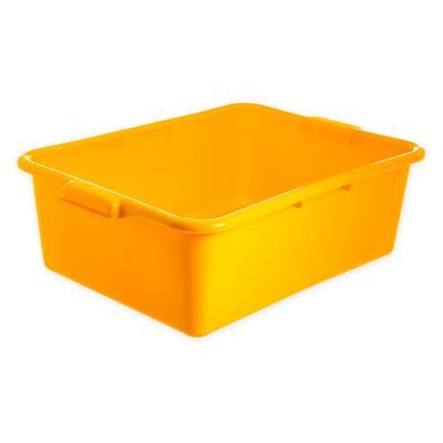 Carlisle N4401104 Comfort Curve Bus Box - 20" x 15" x 7", Yellow, Reinforced Rim