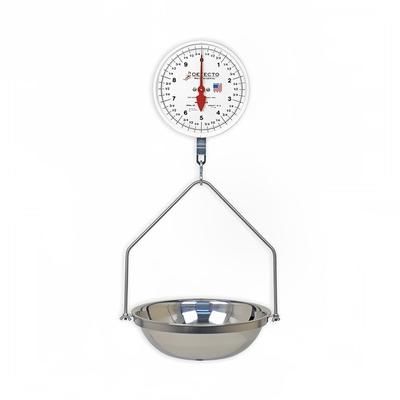 Detecto MCS-40H Plated S-Hook Hanging Scale w/ 8" Dial, 2 Revolution, 40 lb, Black