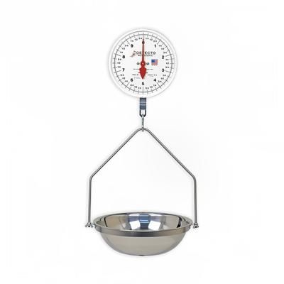 Detecto MCS-40H Plated S-Hook Hanging Scale w/ 8" Dial, 2 Revolution, 40 lb, Black