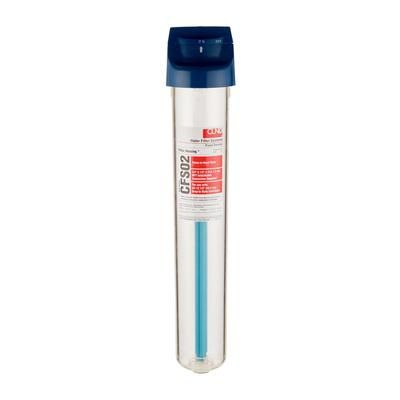 3M Cuno CFS02T Single Pre Filter Water Filter Cartridge, Valve, 19-1/2" Cartridge, Transparent