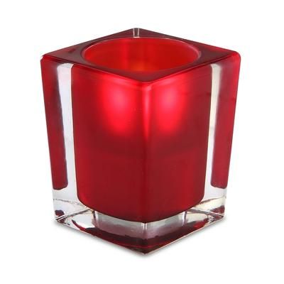 Sterno 80242 Signature Candle Lamp - 3"L x 3"D x 4"H, Glass, Red, Case of 6