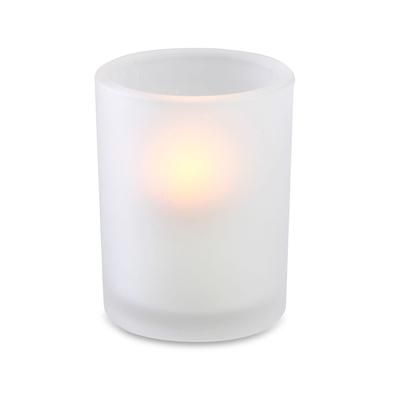 Sterno 80268 Lily Votive Candle Lamp - 2 5/8"D x 3 5/16"H, Glass, Frost, White