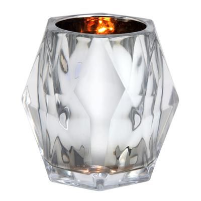 Sterno 80518 Sterling Candle Lamp - 3 3/4"D x 3 1/2"H, Metallic Silver, Case of 6