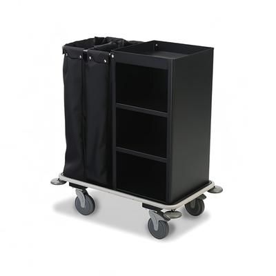 Forbes Industries 2271 Housekeeping Cart w/ 3 Shelves - 18"W x 18"D x 36"H, Plastic, Gray