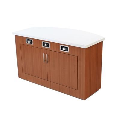 Forbes Industries 5210-6-H4 72" Mobile Induction Table w/ 4 Holding/Warming Units - Glass Cook Top, 120v, Stainless Steel