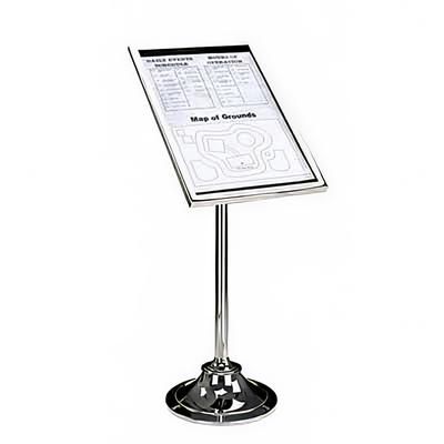 Forbes Industries 6834-PS 55"H Menu Stand w/ 20" x 29" Window - Polished Stainless Steel