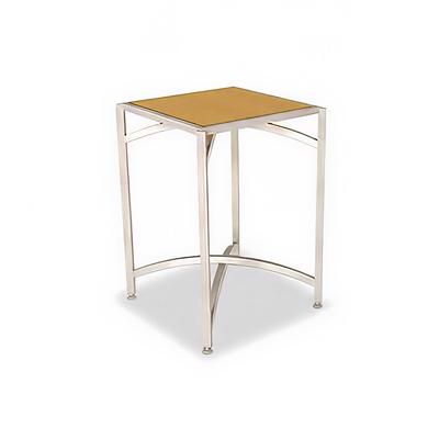 Forbes Industries 7023L-42 24" Square Collapsible Table w/ Laminate Top & Brushed Steel Frame - 42"H, Stainless Steel